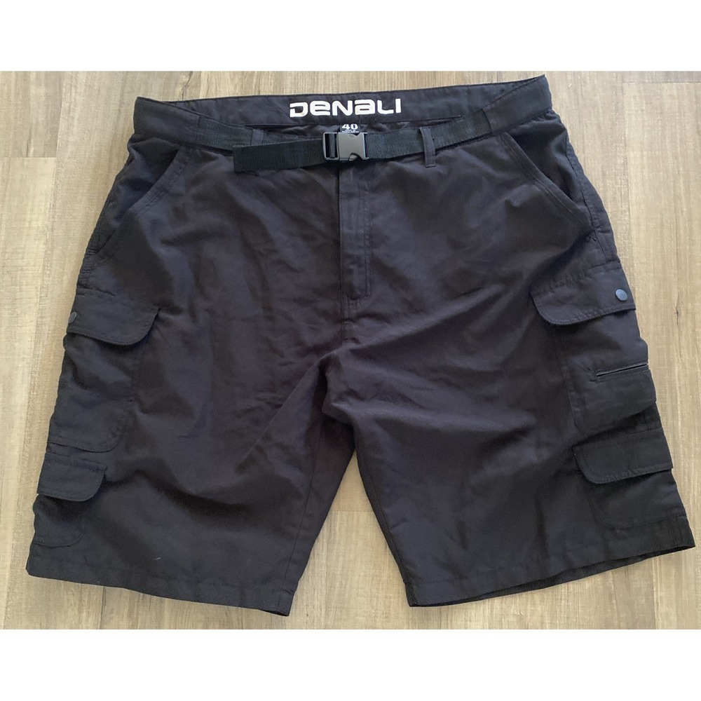 Denali Shorts Mens 40 Black Cargo Pockets Lightweight Outdoors Casual Hiking